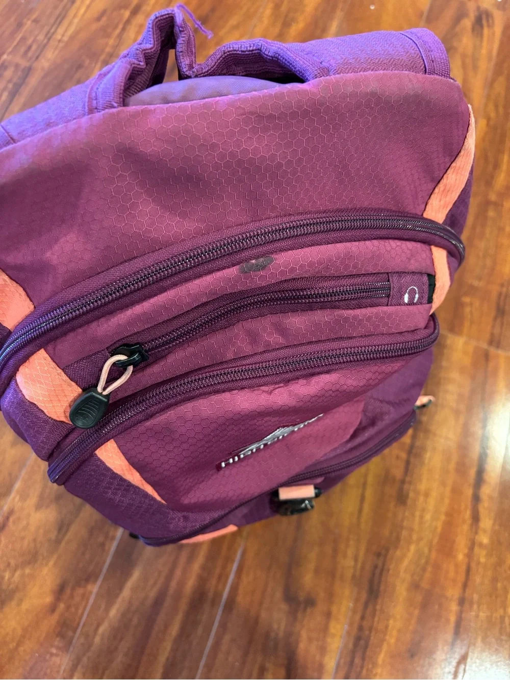 High Sierra Kids Backpack Purple with Pink Accents